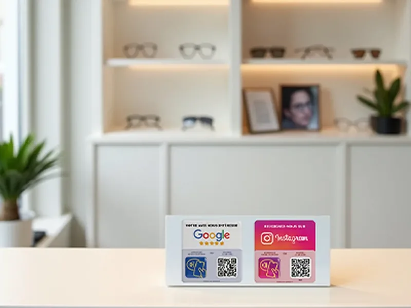 Plaque NFC Google avis chez opticien